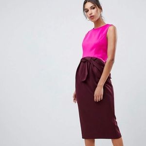 NWT Ted Baker Nikkita Tulip Bow Midi Dress (Sz 8)